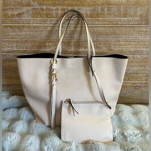 Alexander McQueen Leather Tote with Zippered Pouch